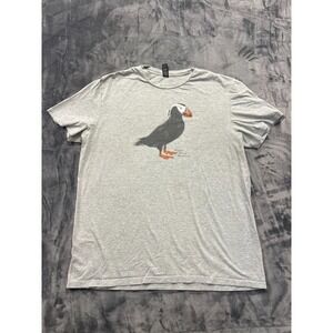 District T Shirt Unisex Extra Large Gray Tufted Puffin Oregon Coast Aquarium